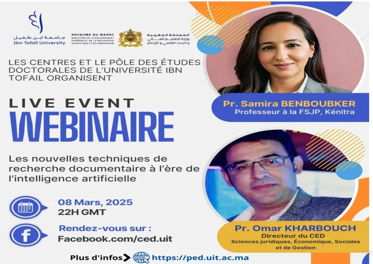Webinaire programmé le samedi 08 mars
