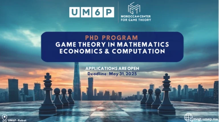 Opportunity- PhD Program MCGT – UM6P : Game Theory in Mathematics, Economics, and Computation