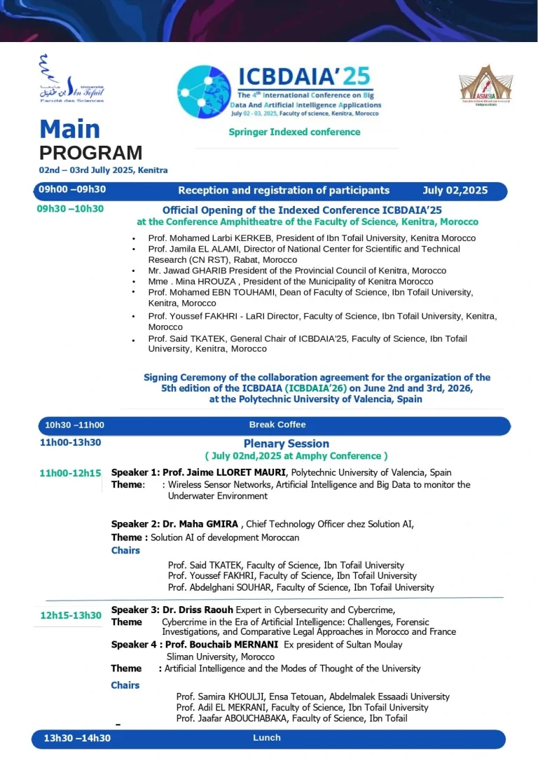 Conférence Internationale ICBDAIA’25