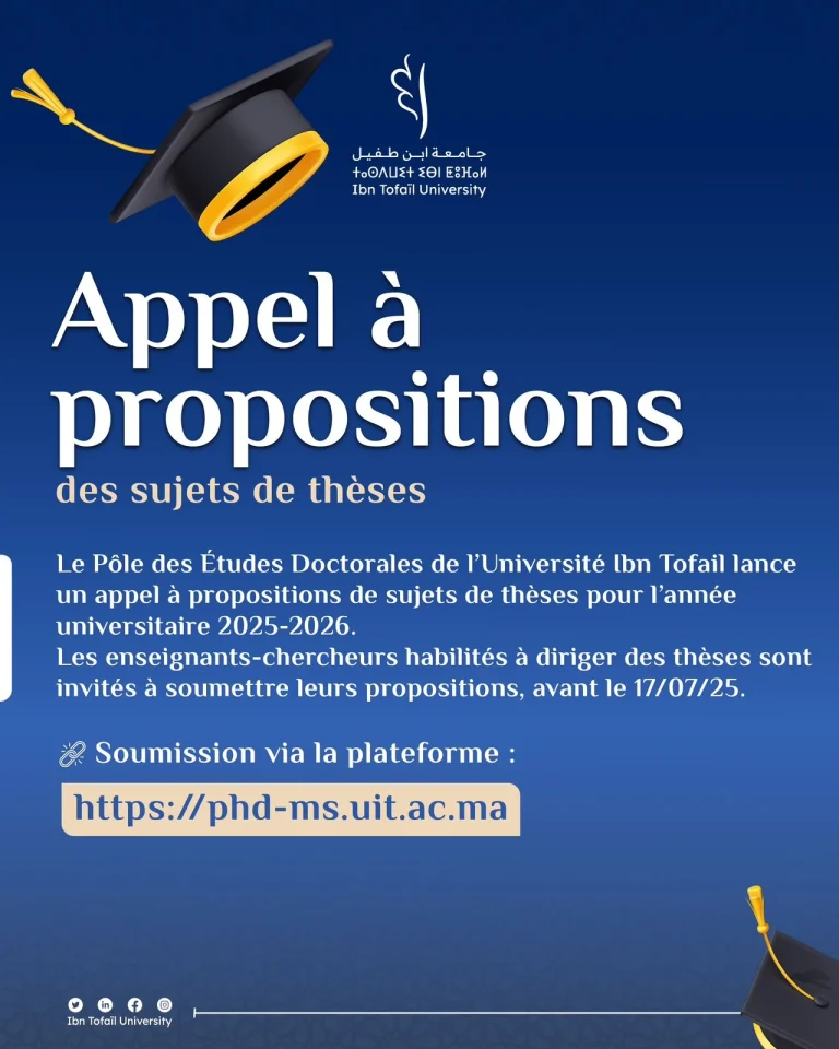 Appel à propositions des sujets de thèses